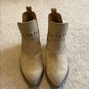 Tan ankle booties
